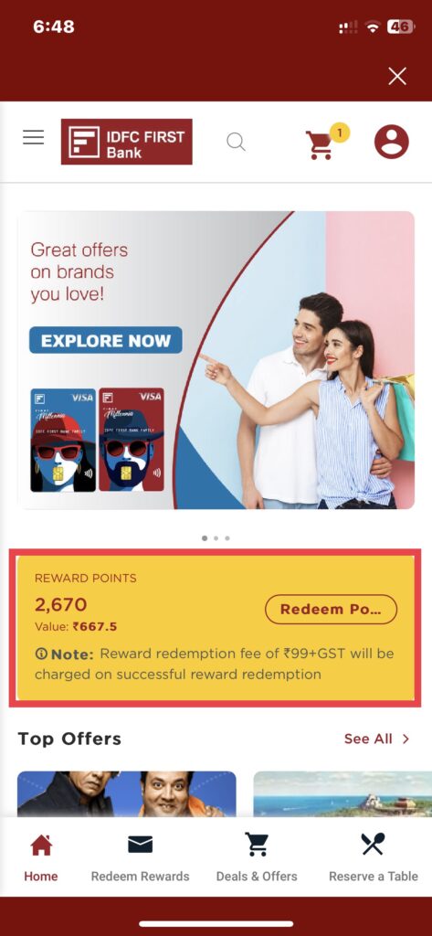 IDFC Rewards Redeem