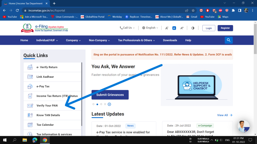 PAN Aadhar Link
