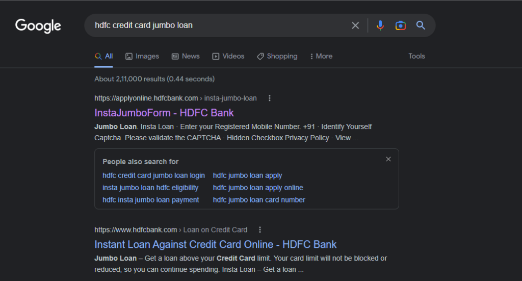 HDFC Jumbo Loan
