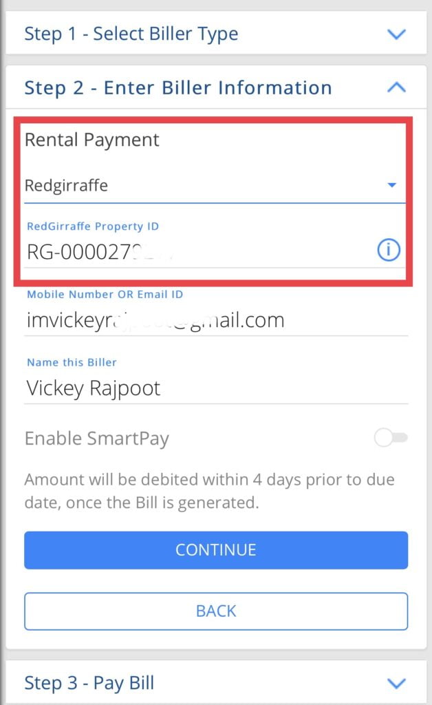 rent pay using hdfc bank