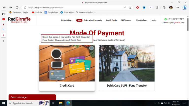 Rent pay using credit cards-redgirraffe