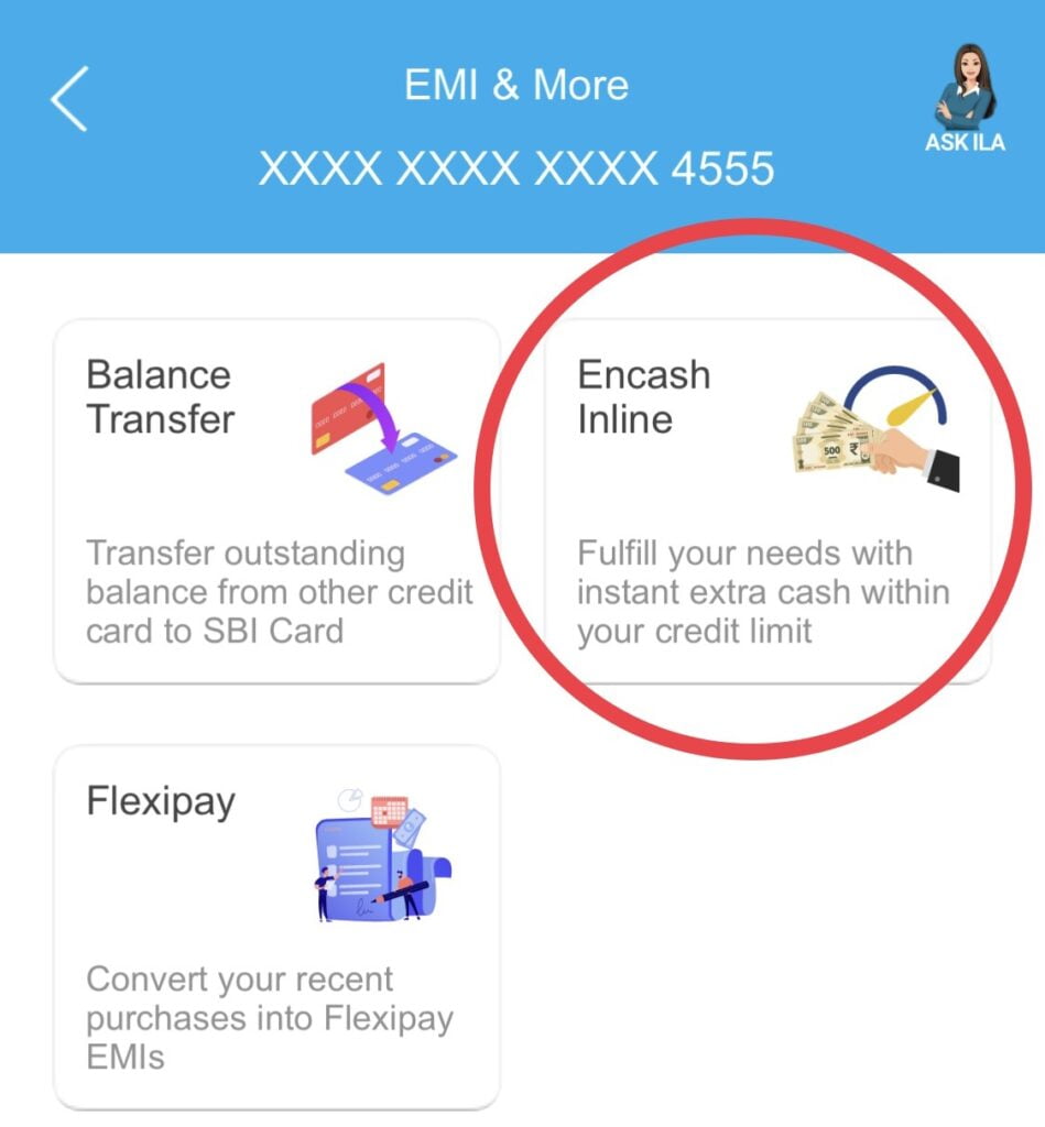 SBI loan offers on credit cards-encash
