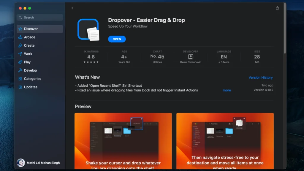 dropover