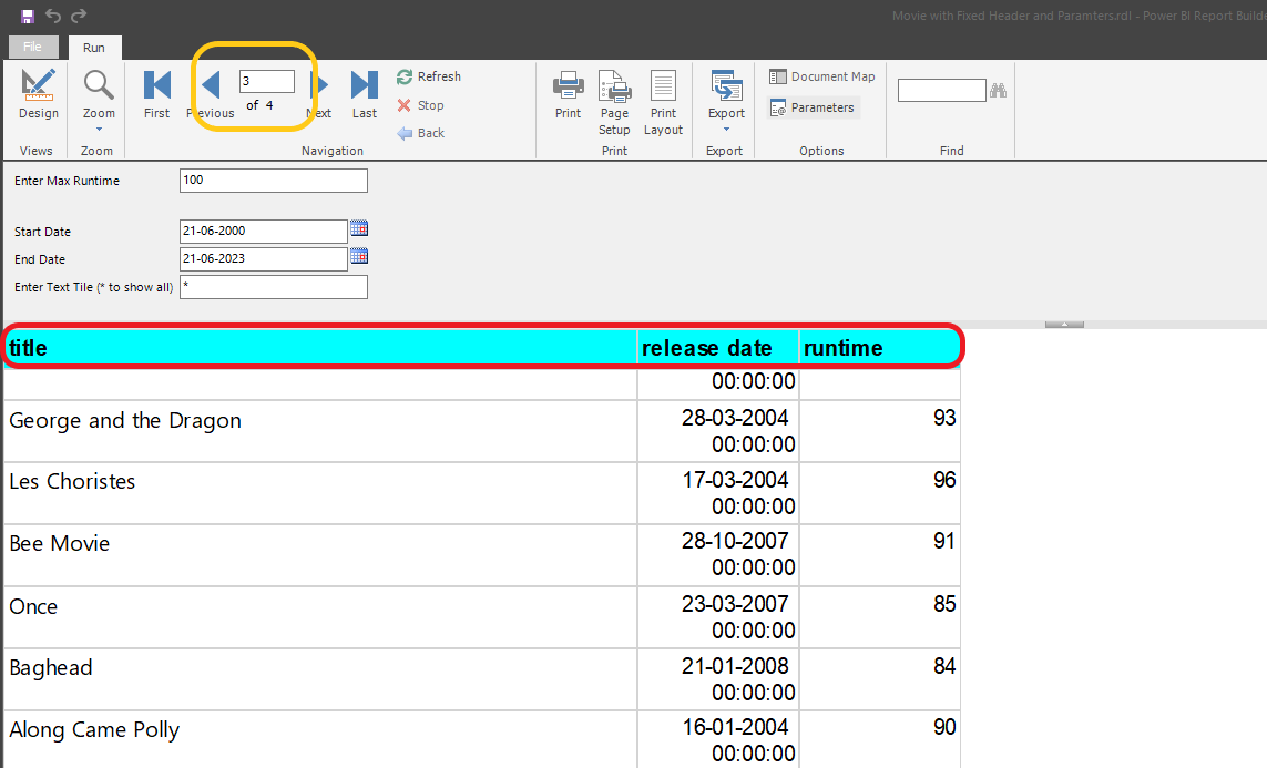 Fixed Column/Row header