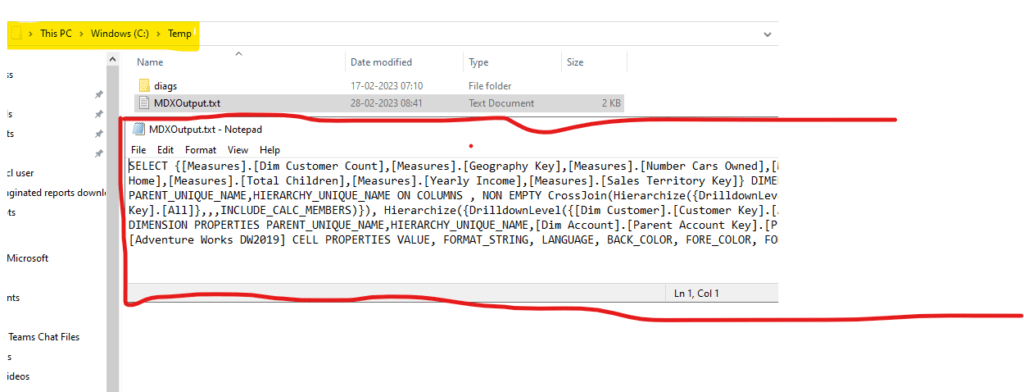 Excel MDX Query