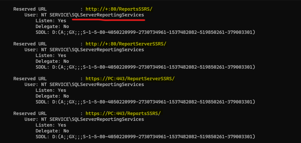 ssrs/pbirs
urls reserved in ssrs
