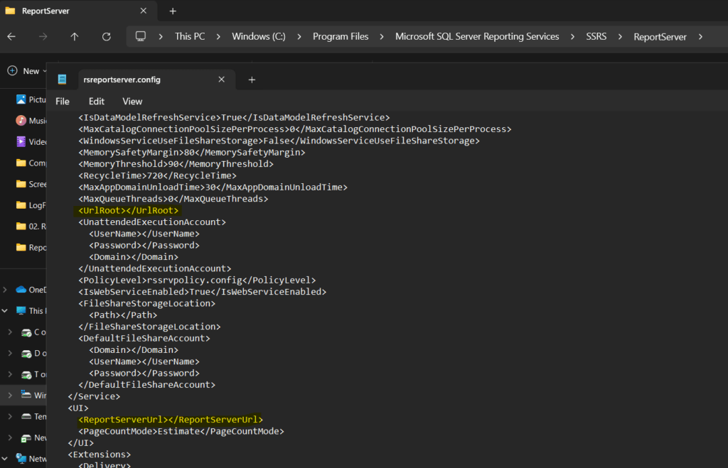 urls reserved in ssrs
