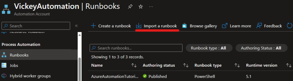 Azure Automation Runbook