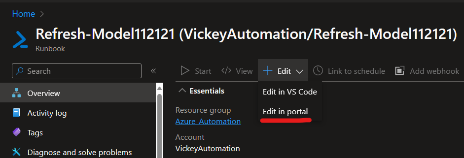 Azure Automation Runbook