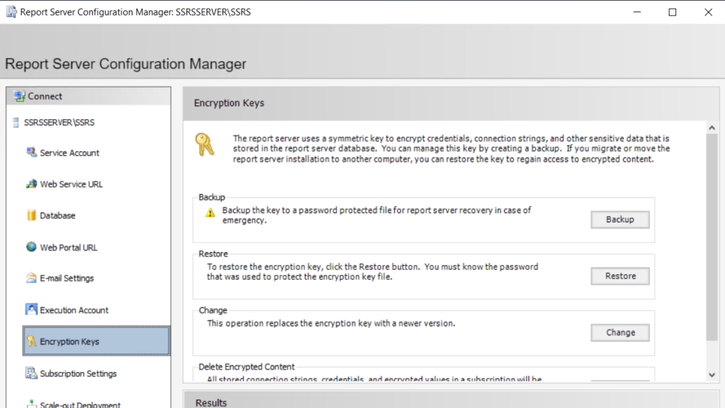 SSRS Service Account Change