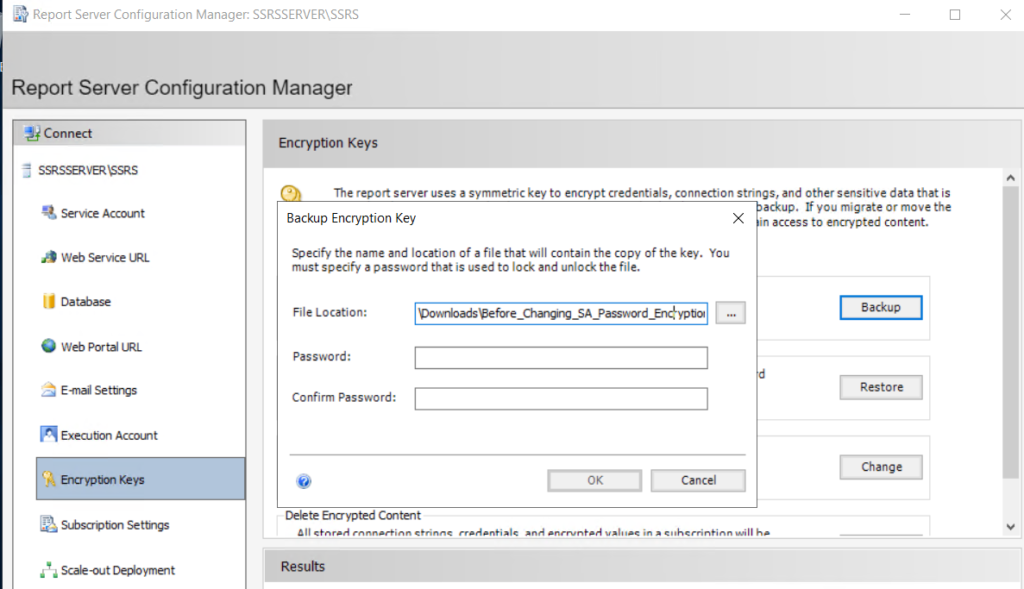 SSRS Service Account Change