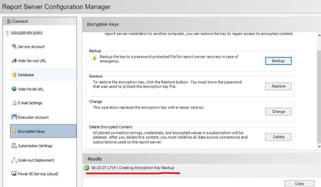 SSRS Service Account Change