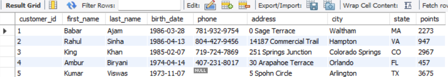 SQL WHERE Clause