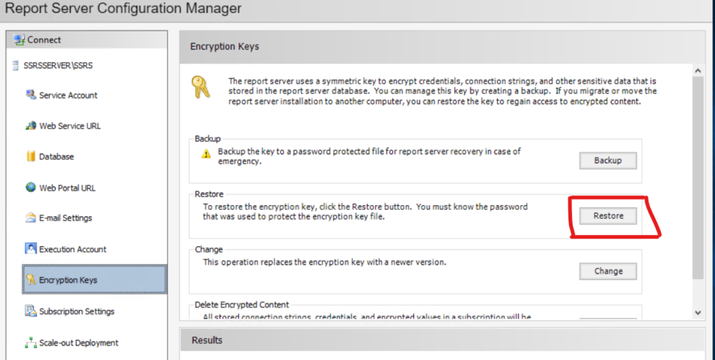 SSRS Service Account Change