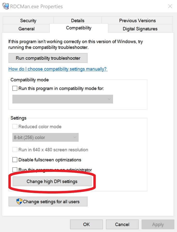 RDCMan Scaling Is Blurry