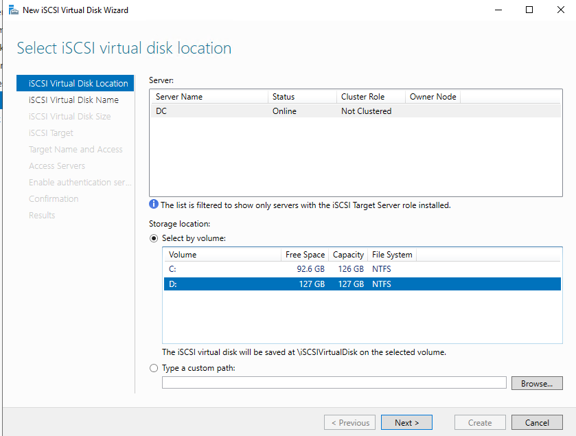 iSCSI Disk Target