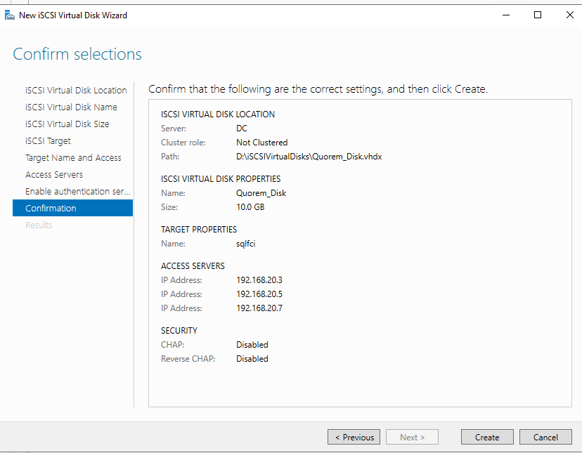 iSCSI Disk Target