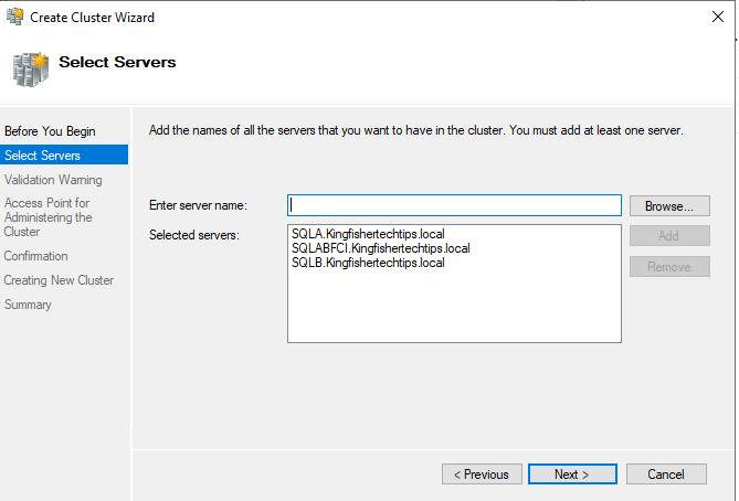 Windows Failover Cluster