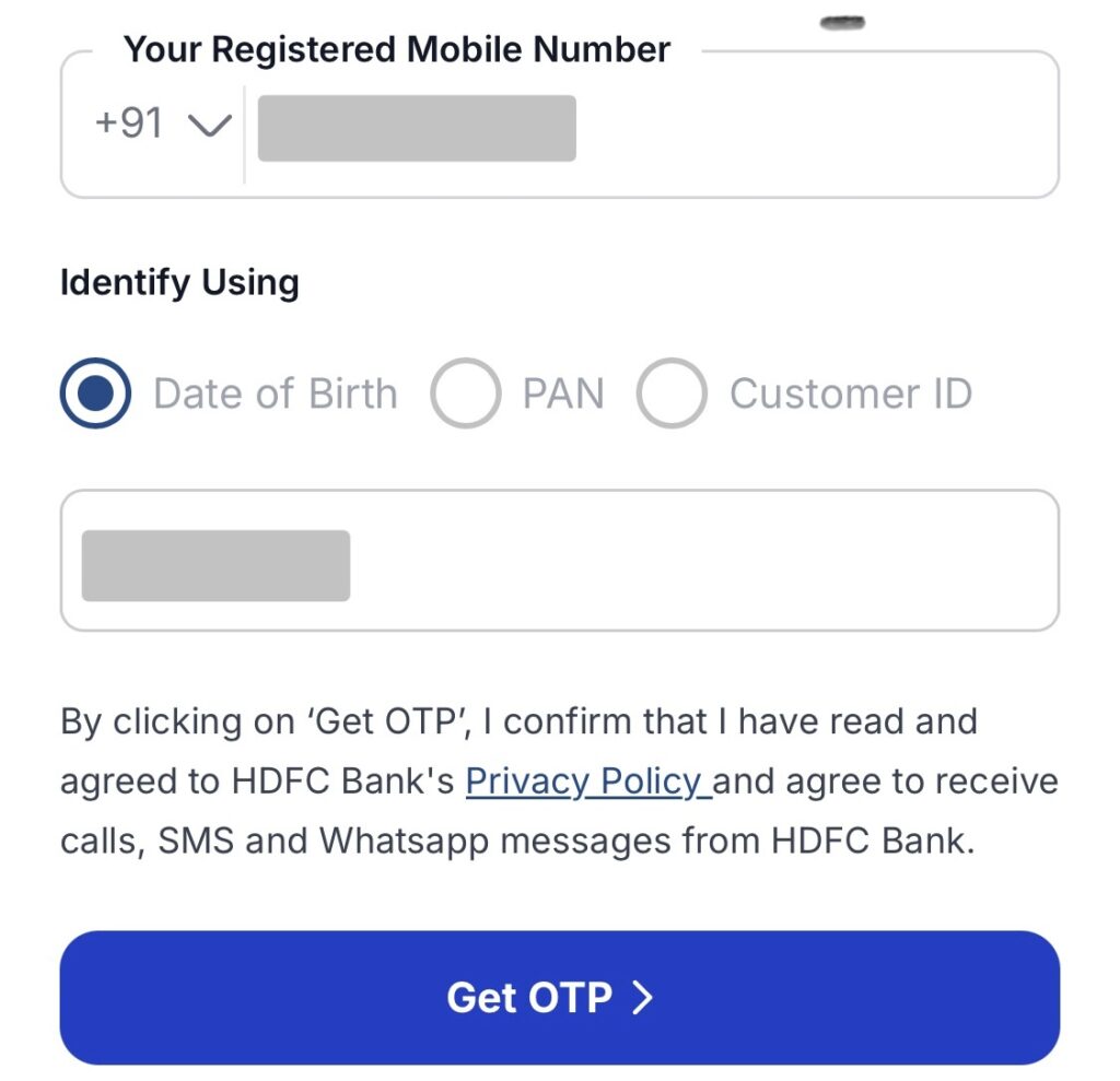 Change Address In HDFC Bank