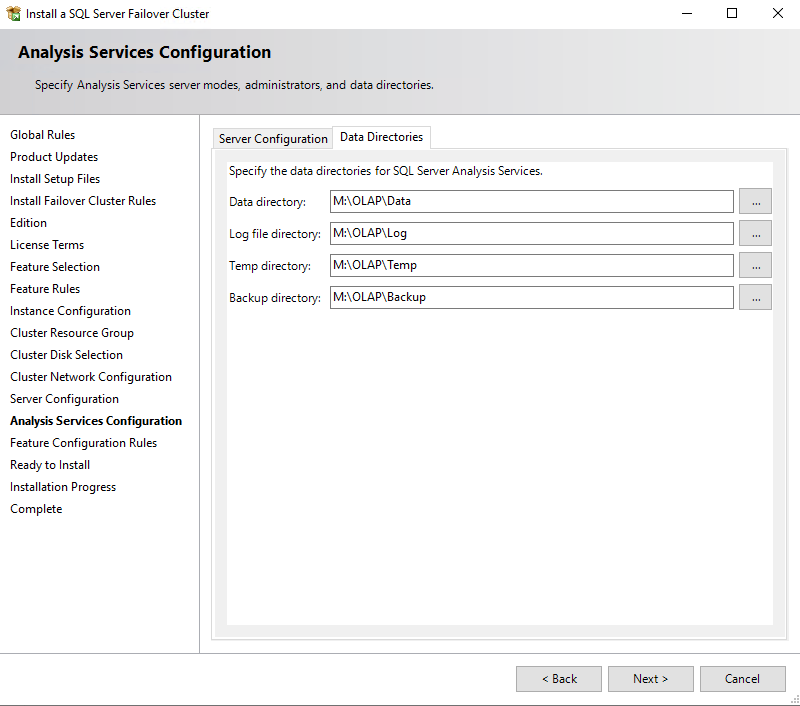 Configure Analysis Services Failover Cluster