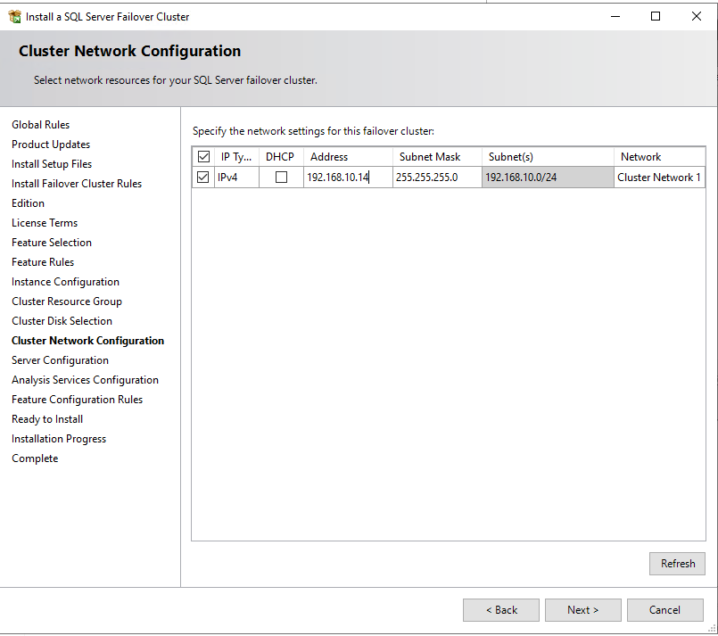 Configure Analysis Services Failover Cluster