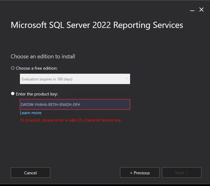 Reporting Services License Change