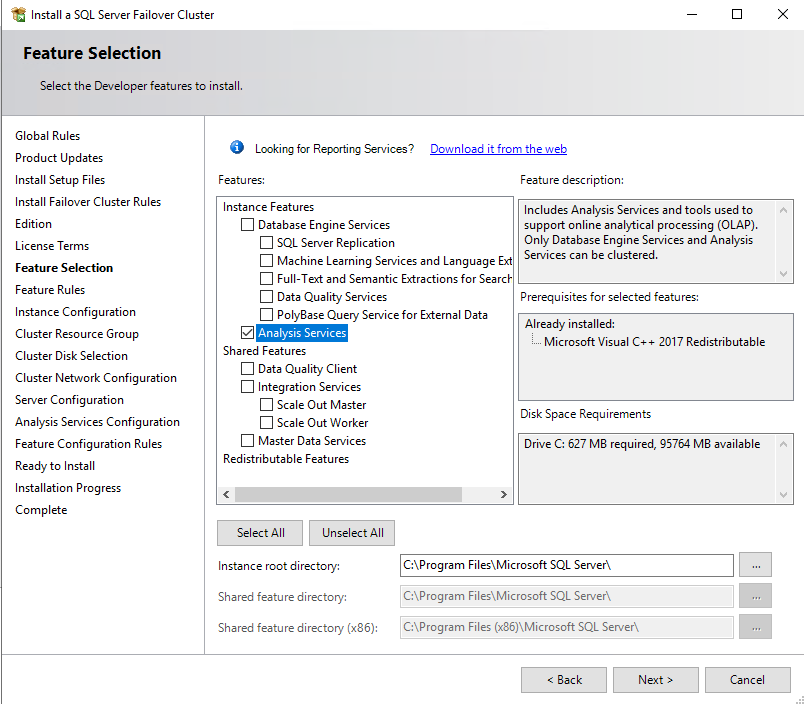 Configure Analysis Services Failover Cluster